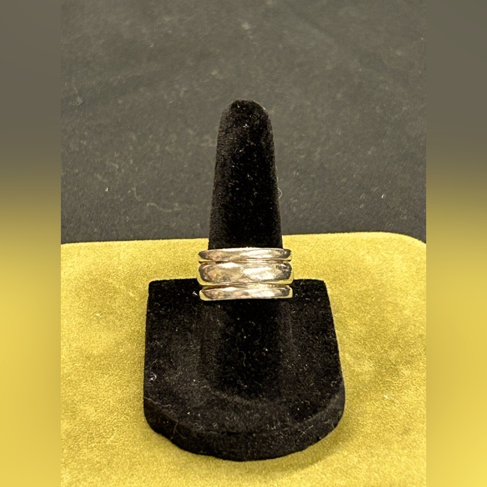 Sterling 925 Silver Tri Band Ring size 6.5